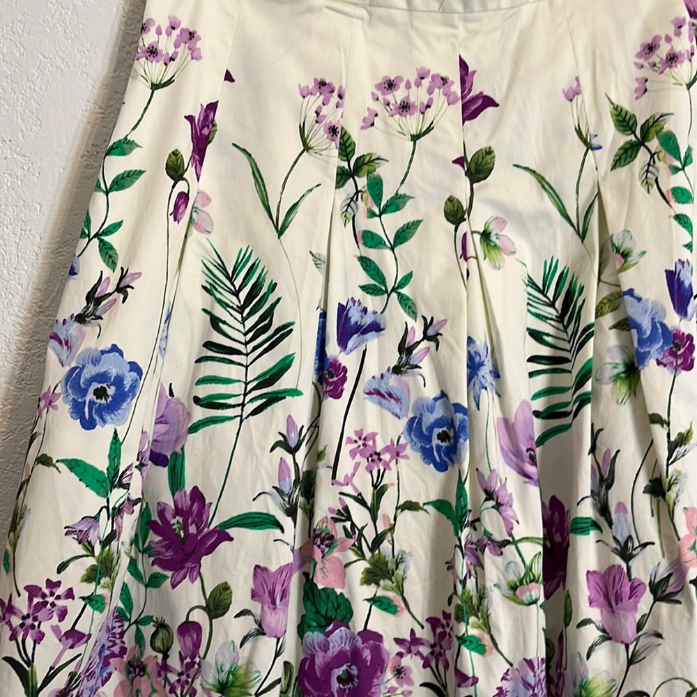 Talbots women’s 10 boho floral print flare mini skirt Office Fairycore Brunch - Picture 6 of 13